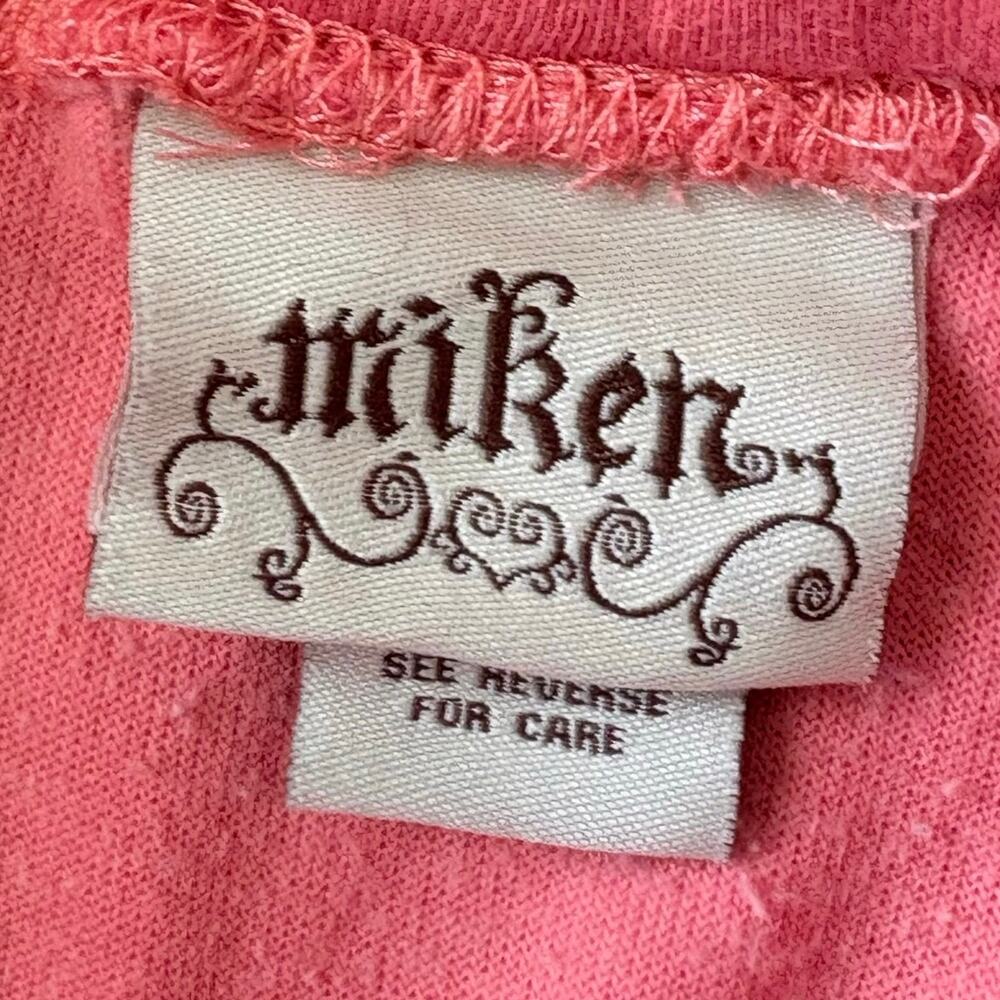Y2K Terry Cloth Cover Up Dress Coral Pink Snap Slit Side L Indie Resort Outdoor - Picture 4 of 8